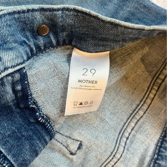 Mother Denim jeans Tab Roller skimp wide leg high waist bell A blue 29 - Picture 6 of 8